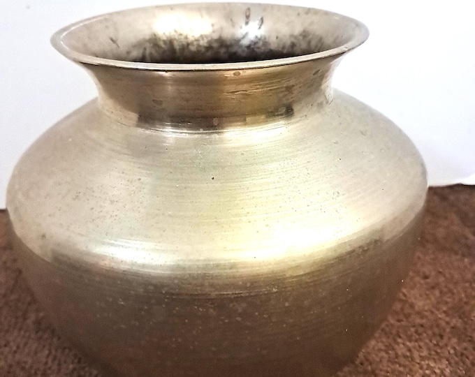 Antique Brass Water Bowl. Lota/ Matka/ India