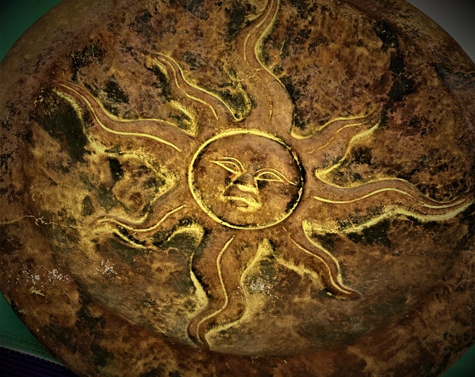 17 "  Handmade Sandstone Vintage   South America Bowl / Wall Hanging