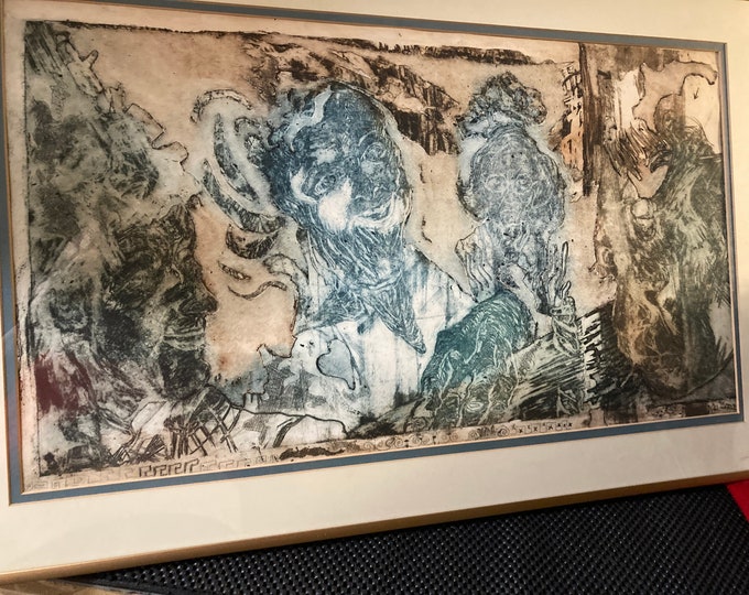 Expressionism and Surrealism Etching, Modern Art painting