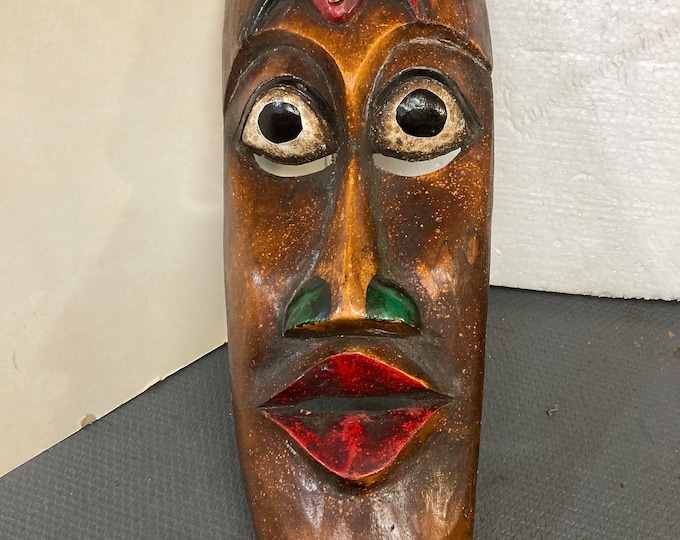 Authentic Hand Carved  African  Tribal Mask Wall Décor