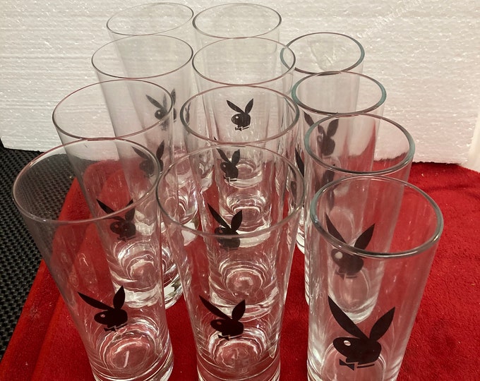 2 Sets  of Playboy Bunny Tumblers,Barware  ( 8 & 4)