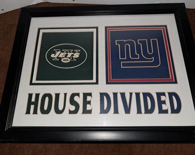 House Devided,  New York Jets & Giants Wall Hanging