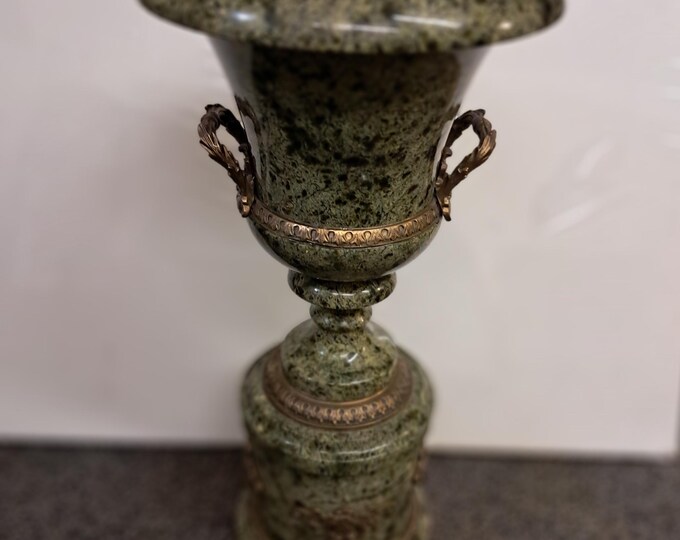 Hand Carved Italian Marble With Bronze  Trims