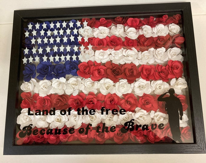 American flag shadow box