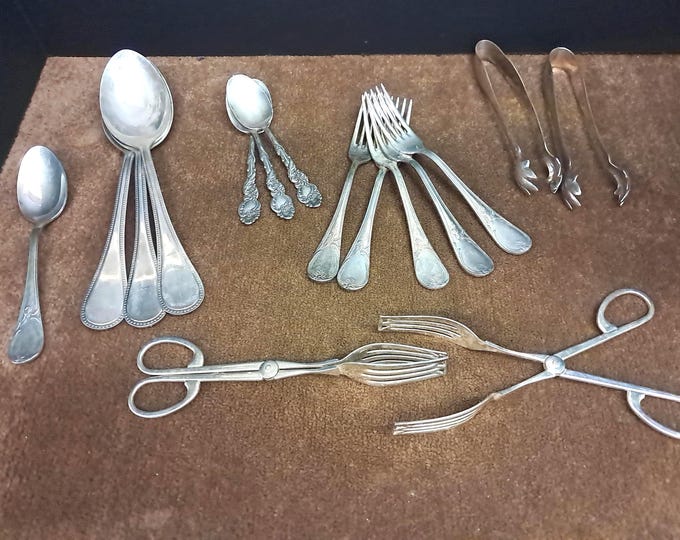 Assortment  of Antique  Silverwares