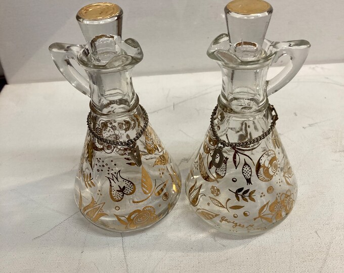 Vintage Georges Briard Oil and Vinegar Cruet set