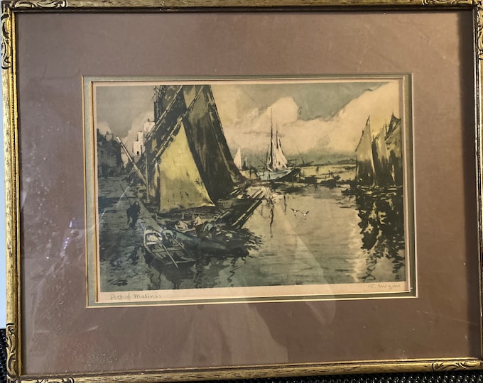 Early 20th Century Signed/Titled  Etching by Ferdinand Jean Luigini ( 1870-1943)
