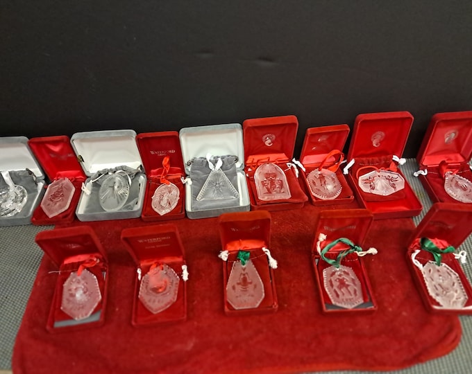 15 Waterford Crystal Xmas Ornaments