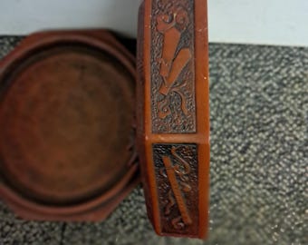 Vintage Chinese Hand Carving Dragon Ink Soapstone Jewlery Box - Etsy