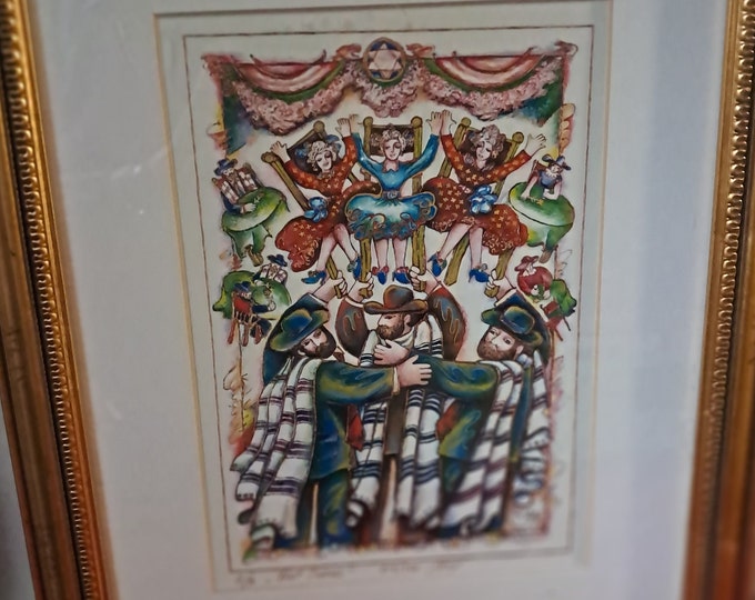 Boris Yefman Painting.Bat Torah,Bolin Art Limited Edition