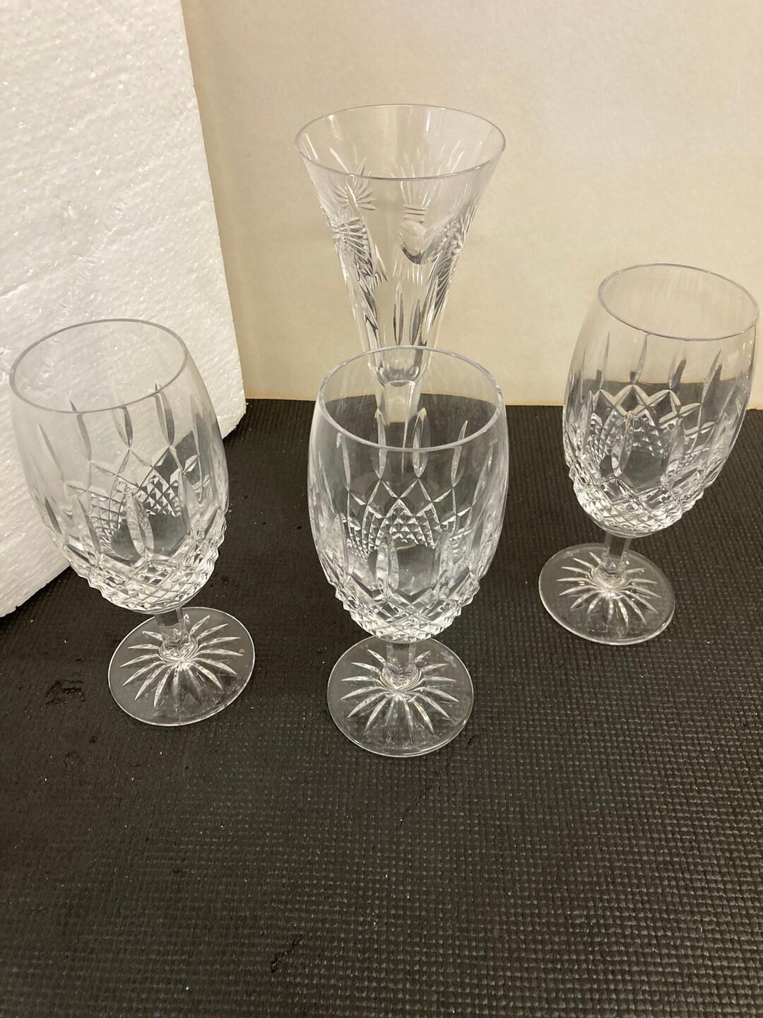4 Waterford Cut Crystal Wine Glasses & Cut Crystal Tasting Etsy