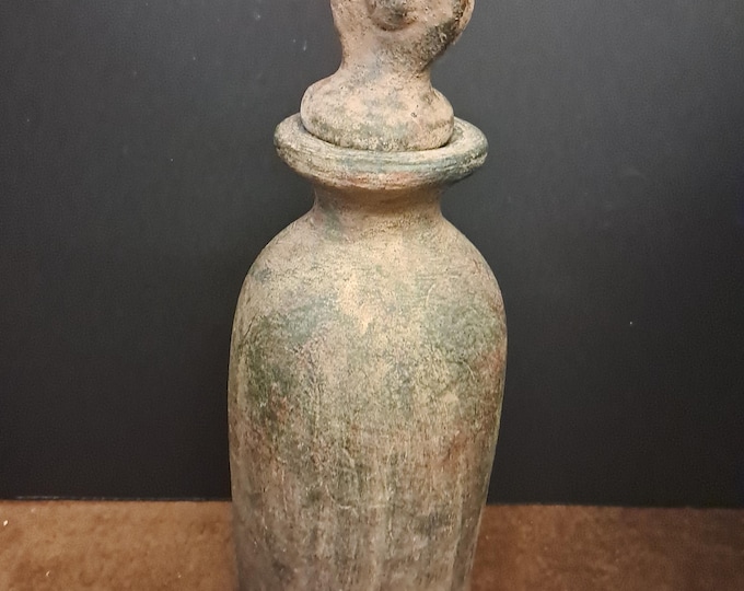 Handmade Vintage  Red Clay Vase with Stopper