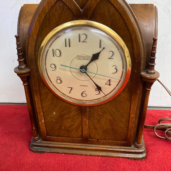 Ingraham Wall Clock Vintage Etsy