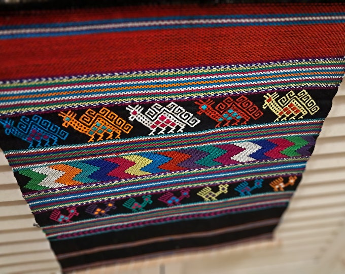 Two Decorative Loom Embroidery Wall Hanginga ,Mercadito, Mexicano