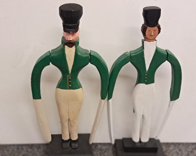 Two Hand Carved & Painted  whirligig Wind Spinners ,Circa 1988