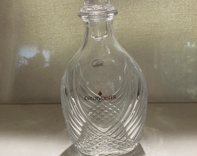 Vintage Courvoisier Lead Crystal  Decanter with Stopper