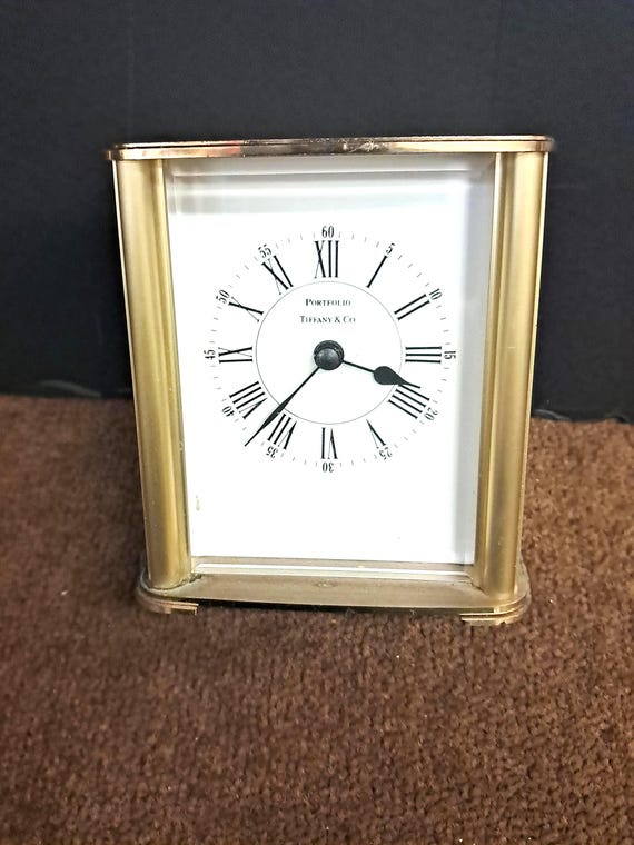 Tiffany & Co. Brass Portfolio Quartz Desk Clock - Etsy