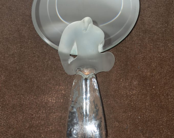Unique Art Glass Hand Mirror