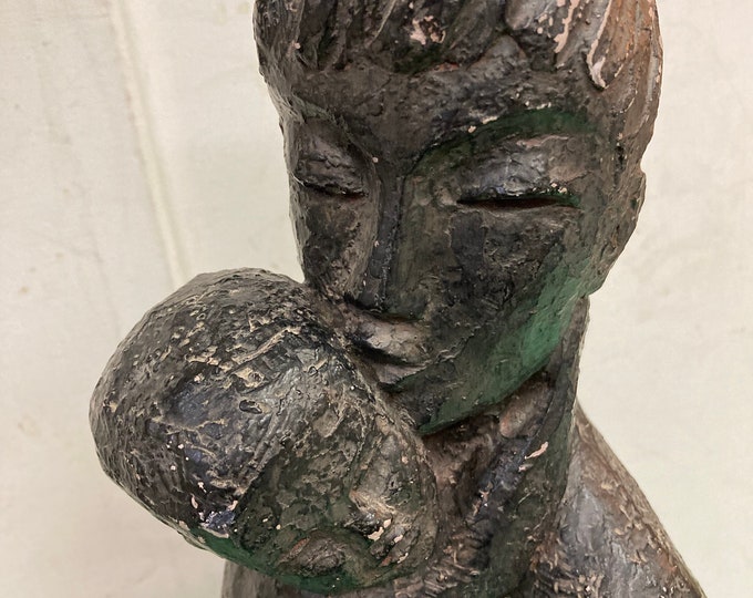 Vintage Leo Park Art sculpture of Mother and  Child