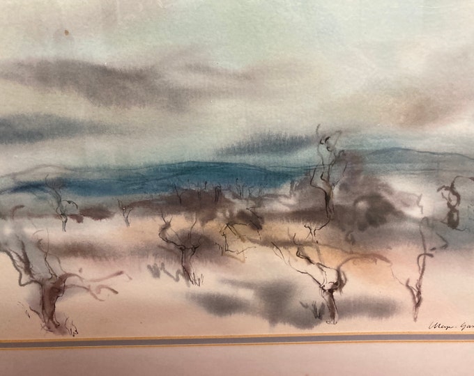 Watercolor  Landscape Lithographs by Klaus Meyer-Gasters ,1960's