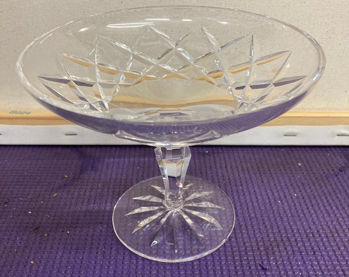 Vintage Galway Irish Crystal Fluted  Footed Fruit Bowl