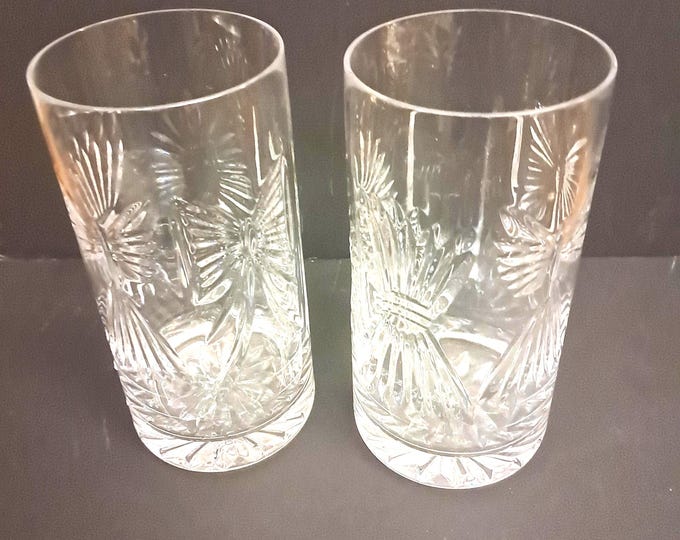 2 Waterford  Crystal Millennium Universal Highball  Glasses
