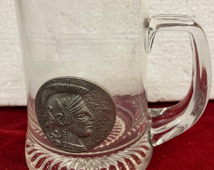 RASTAL 1980s Bavarian Beer Glass Stein with Roman Soldier Effigy