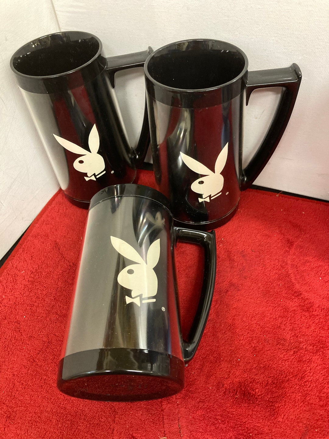 3 Vintage Playboy Thermoserv Mugs Etsy