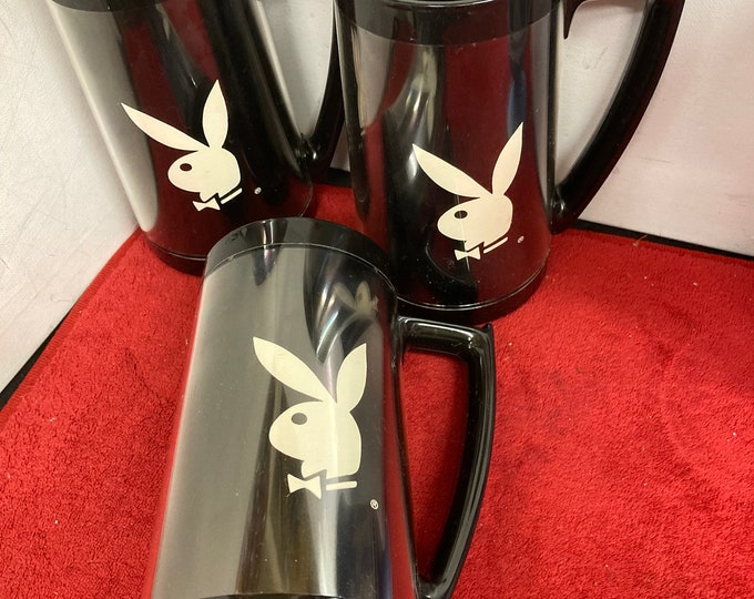 3 Vintage Playboy Thermo-Serv mugs