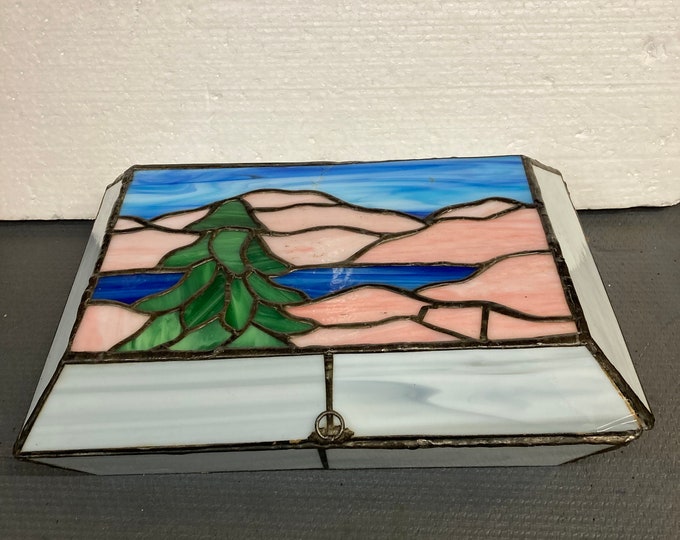 Hand Made  Stained Glass Jewelry Box