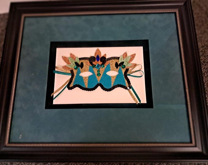 Two Fancy Mardi Gras Masks Framed Portrait Hyper
