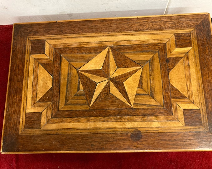 Large  Handmade Wooden  Antique Jewelry Box,With 5 Comparments