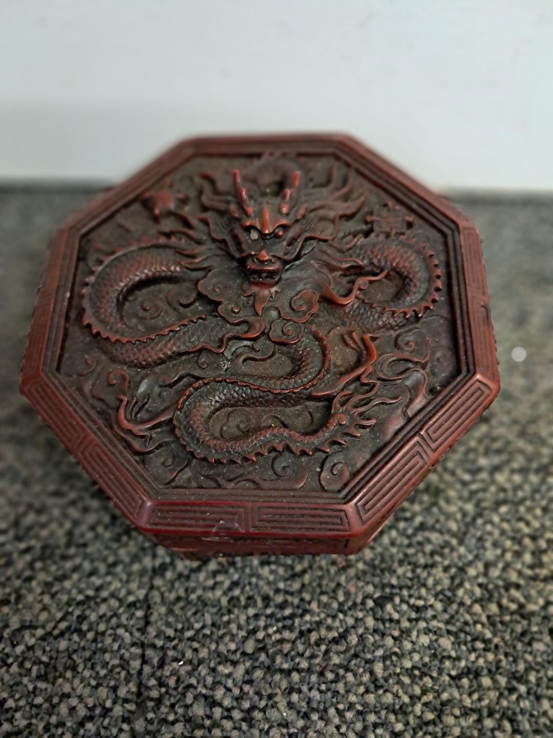 Vintage Chinese Hand Carving Dragon Ink Soapstone Jewlery Box - Etsy