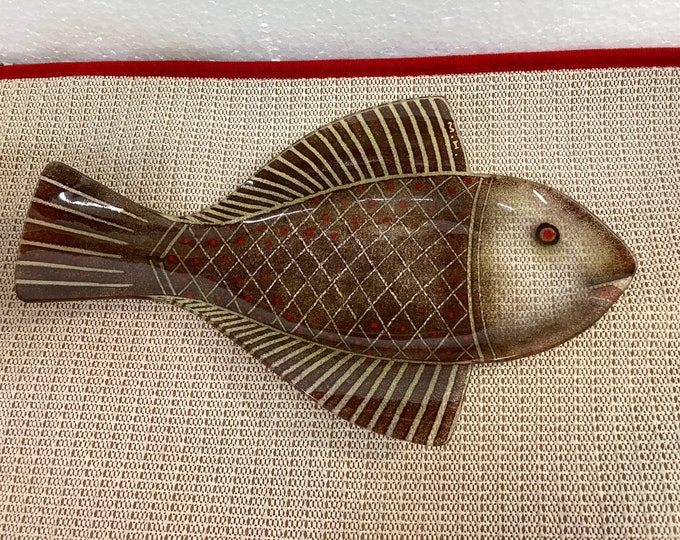 Maurice Heaton Studio Glass Fish Bowl: Mid-Century Modern Art