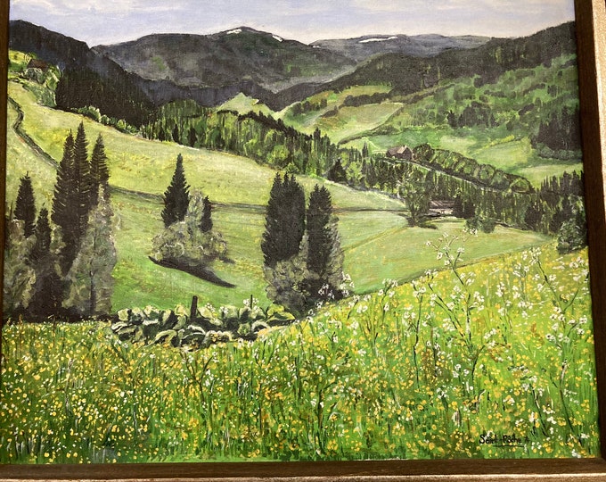 Nature Oil Painting On  Canvas  By  Saint Roche' '74