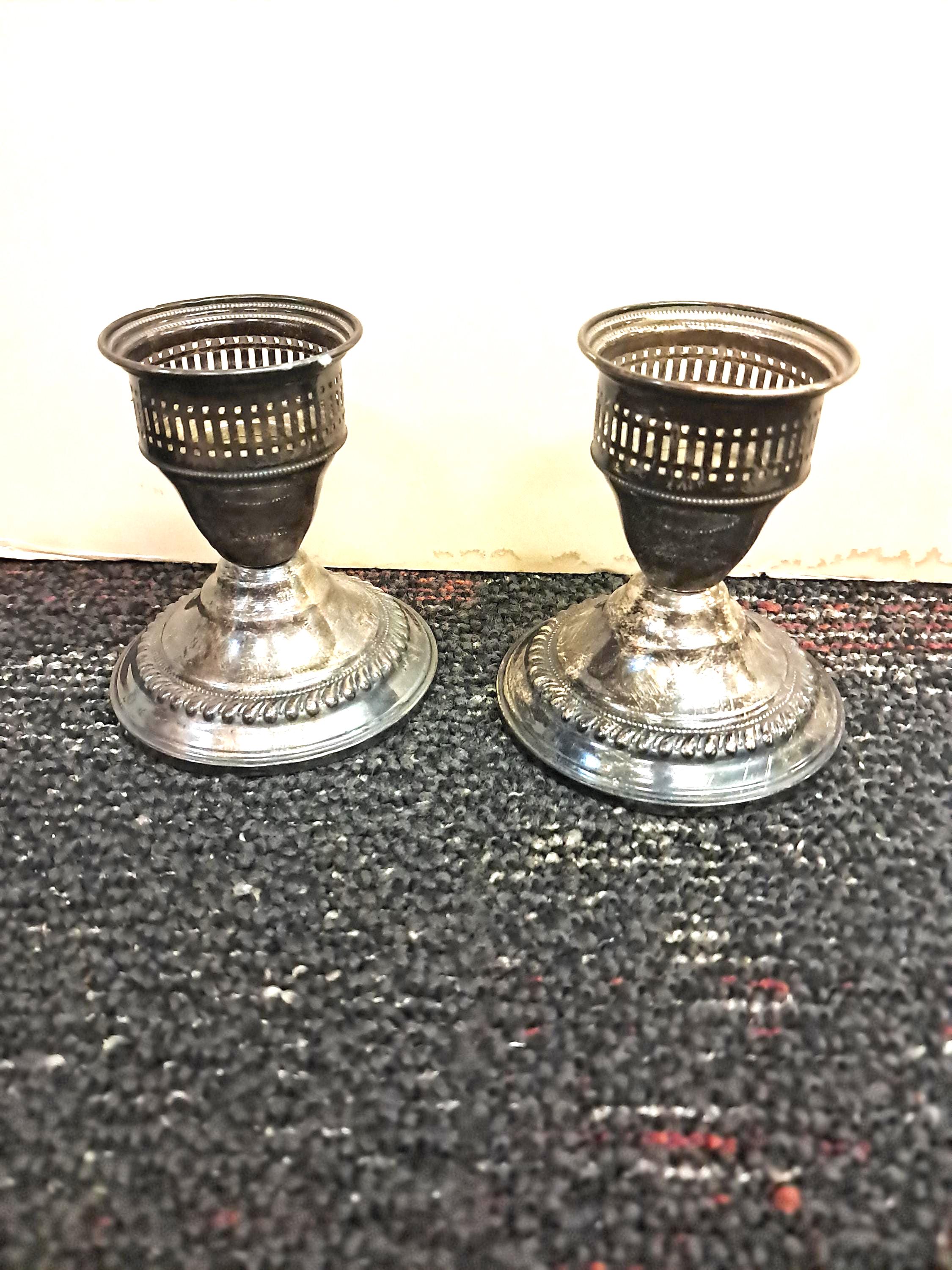 Weighted Sterling Silver Candle Holders - Etsy