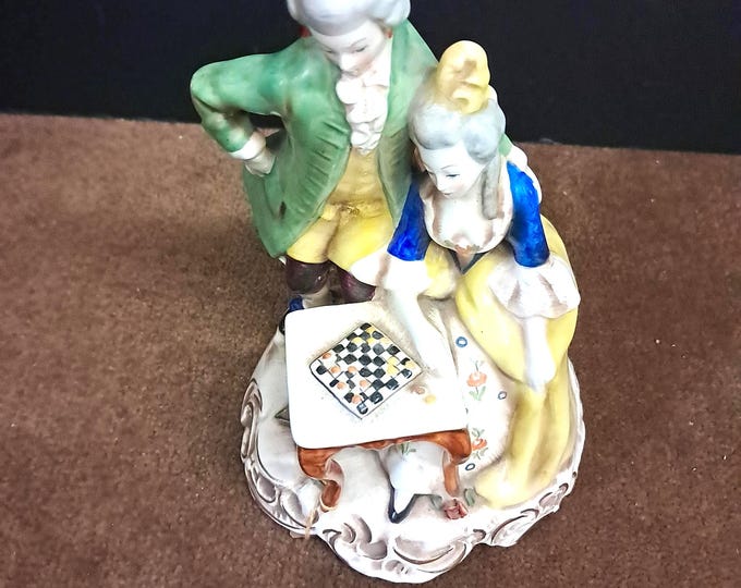 Rare Porcelain Figurines By W Goebel of Rodental Bavaria Germany c.1930 Baroque