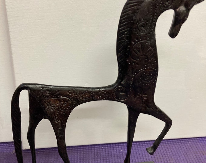 Bronze Dancing Horse Statue, Greek Museum Replica