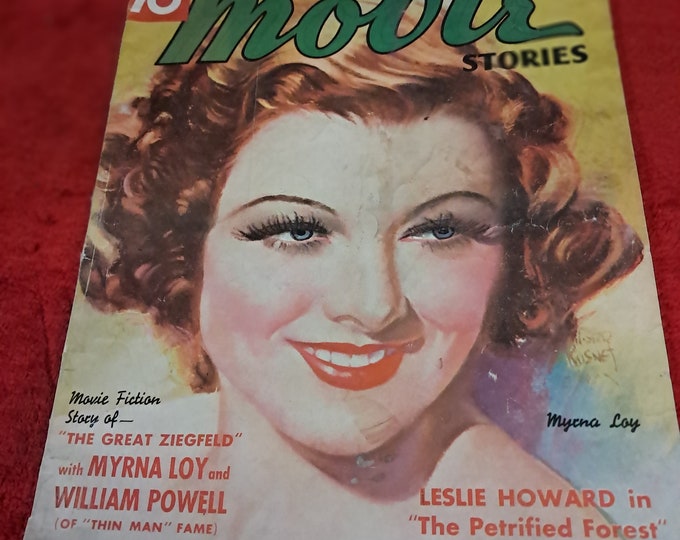 1936 Romantic Movie Stories, Myran loy Cover . Hollywood  Ideal Wife .Feb Issue