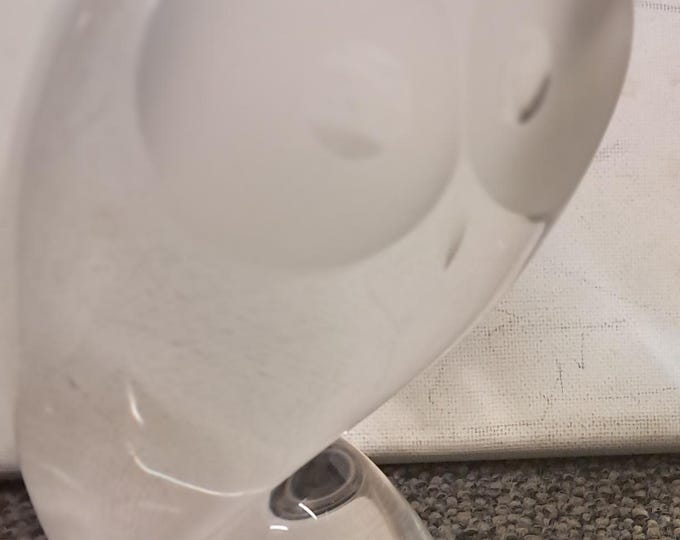 Vintage Signed Stuben Mid century Modern Crystal perched  Owl Figurine