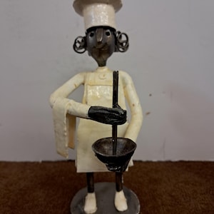 Metal Sculpture of A Chef