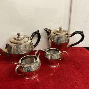 Vintage English silver plated Sheffield tea or coffee set.