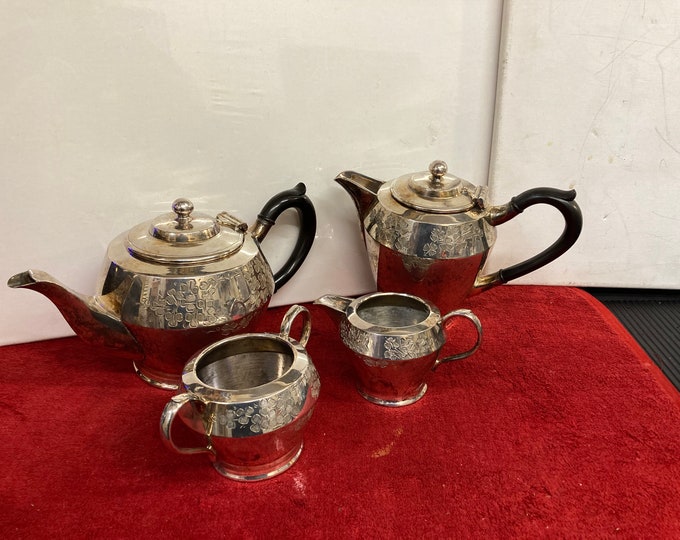 Vintage English silver plated Sheffield tea or coffee set.
