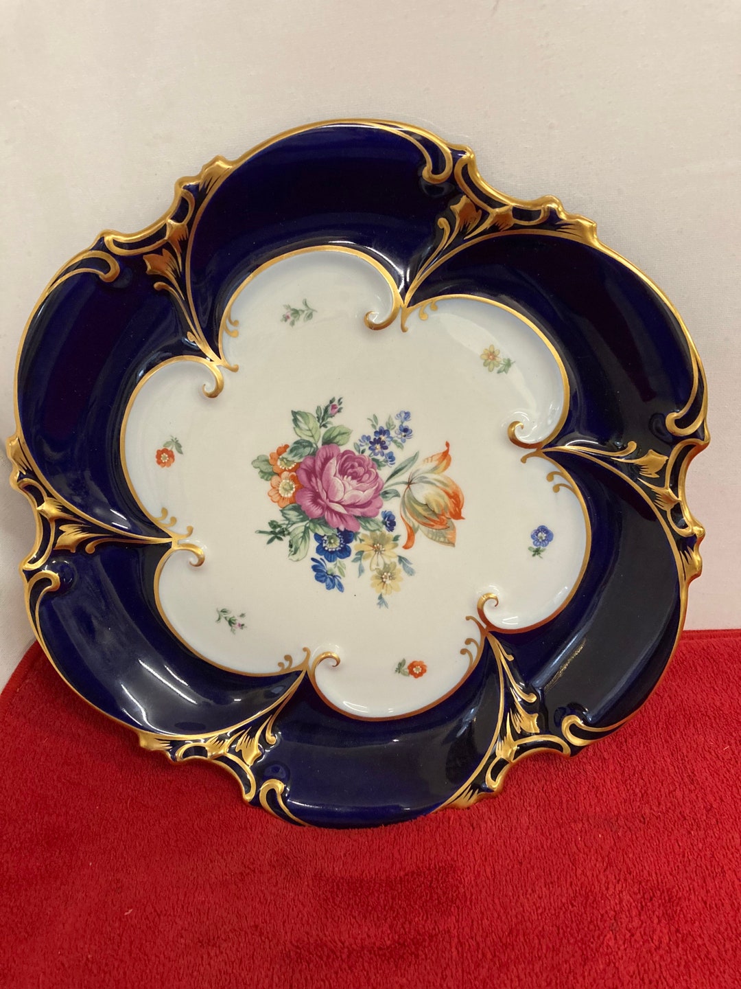 1905年 KPM ベルリン 手描き フィッシュプラター 57×27.5㎝　ma 1905年 KPM ベルリン 手描き フィッシュプラター 57×27.5㎝ma