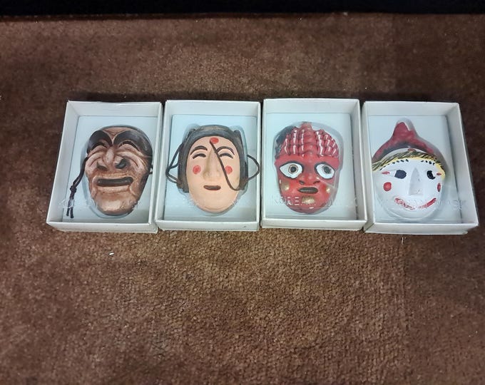 4 Miniature Korean  Masks