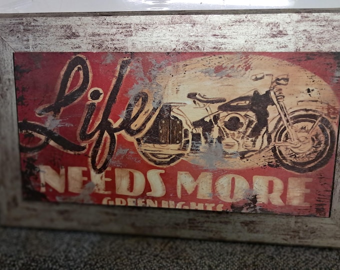 Life Needs More Green Lights by Rodney White ,Painting on Wood