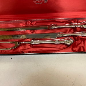 Vintage 3-Piece Carving Set with case