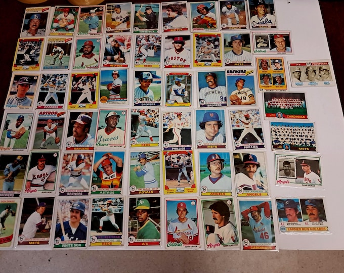 56 Rare and collectible 1970's Baseball Cards