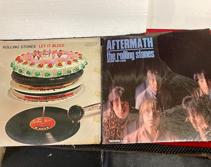 Two Rolling Stones Vintage 33 RPM speed Vinyl Records