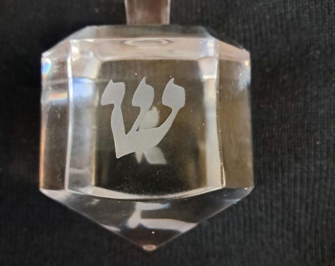 Baccarat Crystal  Dreidel Figurines